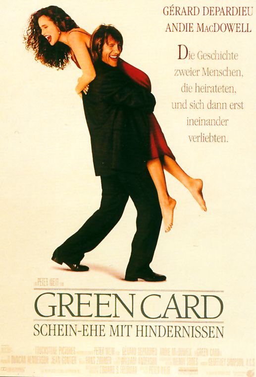 Plakat zum Film: Green Card - Schein-Ehe mit Hindernissen