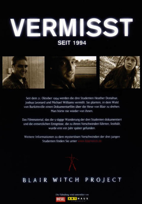 Plakat zum Film: Blair Witch Project, The