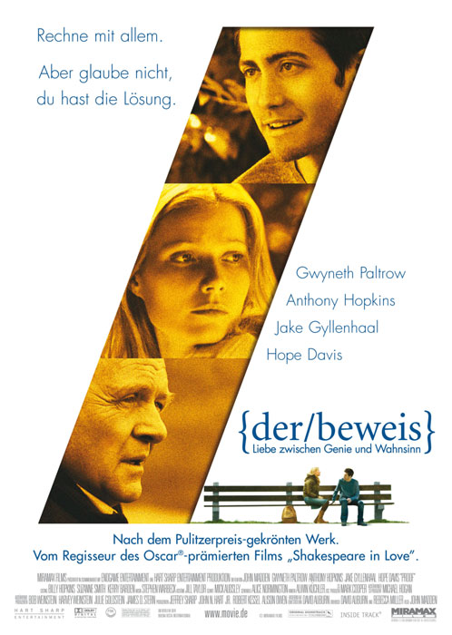 Plakat zum Film: Beweis, Der - Liebe zwischen Genie und Wahnsinn