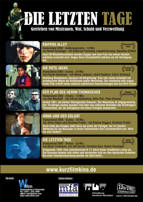 Plakat zum Film: letzten Tage, Die