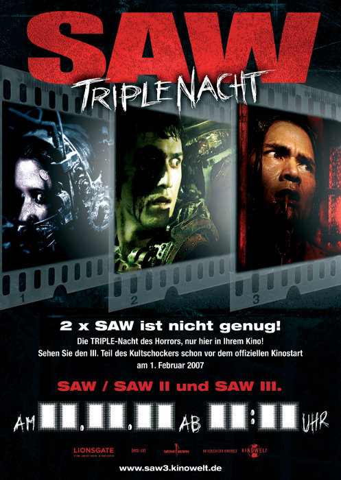 Poster zum Film: Saw III Plakat zum Film: Saw III