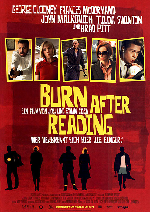 Poster zum Film: Burn After Reading - Wer verbrennt sich hier die Finger? Plakat zum Film: Burn After Reading - Wer verbrennt sich hier die Finger?