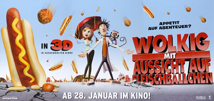 Plakat zum Film: Wolkig mit Aussicht auf Fleischbällchen