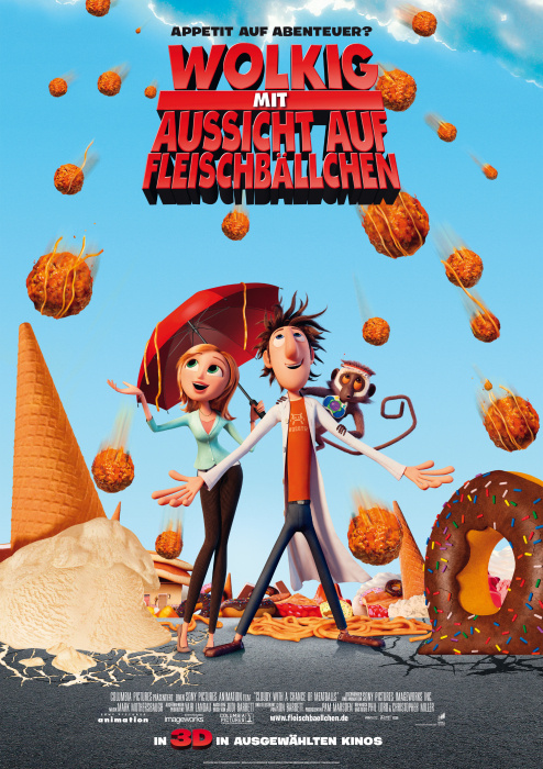 Plakat zum Film: Wolkig mit Aussicht auf Fleischbällchen