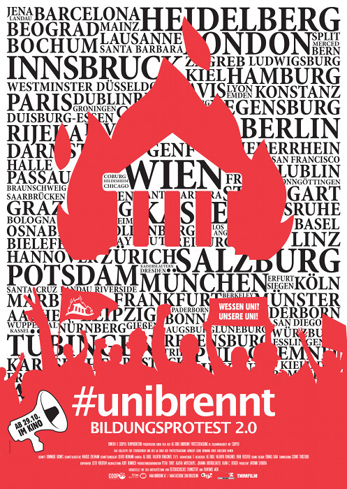 Plakat zum Film: #unibrennt – Bildungsprotest 2.0