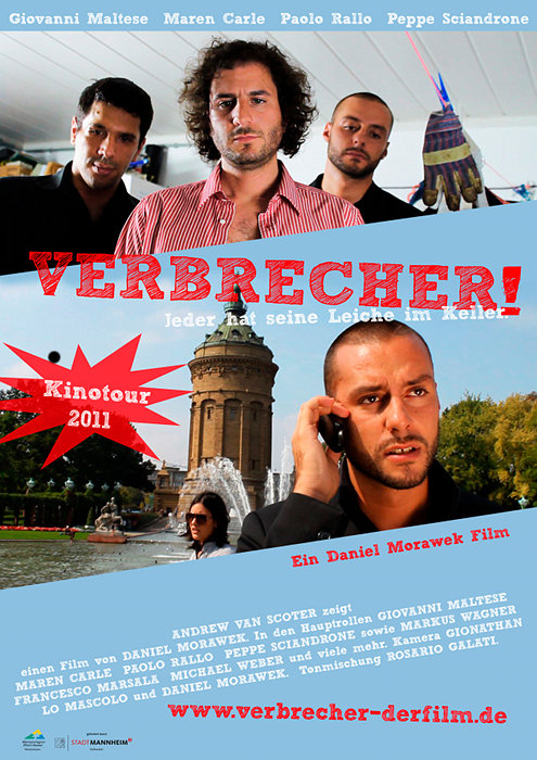 Plakat zum Film: Verbrecher! - Jeder hat seine Leiche im Keller.