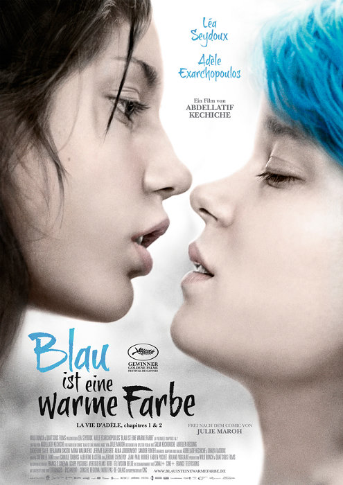 Plakat zum Film: Blau ist eine warme Farbe