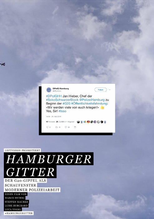 Plakat zum Film: Hamburger Gitter - Der G20-Gipfel als Schaufenster moderner Polizeiarb