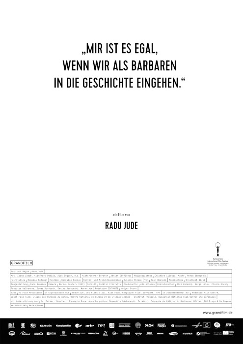 Plakat zum Film: Mir ist es egal, wenn wir als Barbaren in die Geschichte eingehen