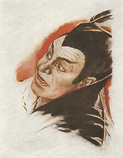 Emil Jannings als Mephisto (Studie von Kurt Lange)