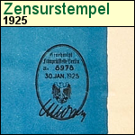 Zensurstempel von 1925