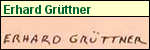 Signatur des Grafikers Erhard Grüttner