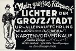 Filmplakat Lichter der Großstadt