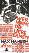 Filmplakat Wer nimmt die Liebe ernst?